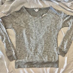 3 for $10! Hard Tail Heather Gray lightweight Sweatshirt w/ Cut out Back - XS